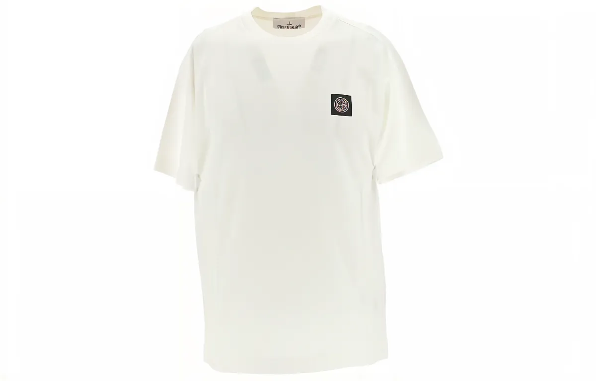 STONE ISLAND Logo Patch Crewneck T Shirt