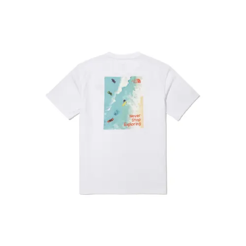THE NORTH FACE T Shirts Men's White Crew Neck Moderate Straight Fit