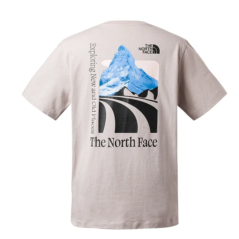 THE NORTH FACE T-Shirts Men's Gray Crew Neck Moderate Straight Fit