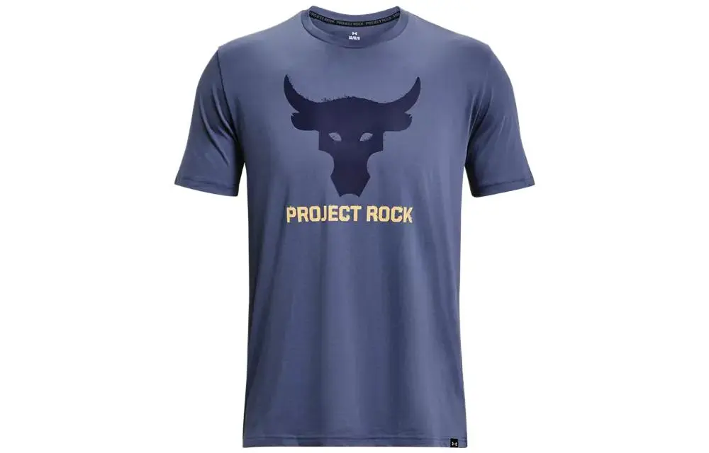 Under Armour T-Shirts Men's Blue Crew Neck Moderate Straight Fit
