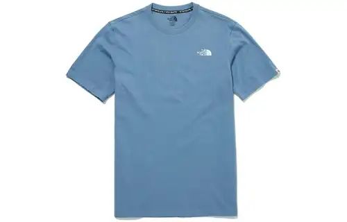 THE NORTH FACE T Shirts Men's Blue Crew Neck Moderate Straight Fit