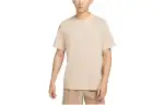 Nike T Shirts Men's Khaki Crew Neck Moderate Straight Fit