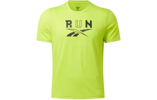 Reebok Re Ss Graphic Tee T Shirt Men's Acid Yellow