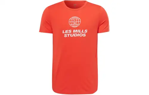 Reebok T Shirts Men's Red Crew Neck Moderate Straight Fit