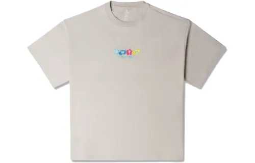 Converse T Shirts Men's Khaki Crew Neck Moderate Straight Fit