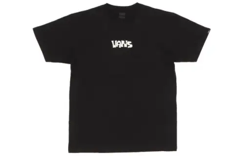 Vans T Shirts Men's Black Crew Neck Moderate Straight Fit
