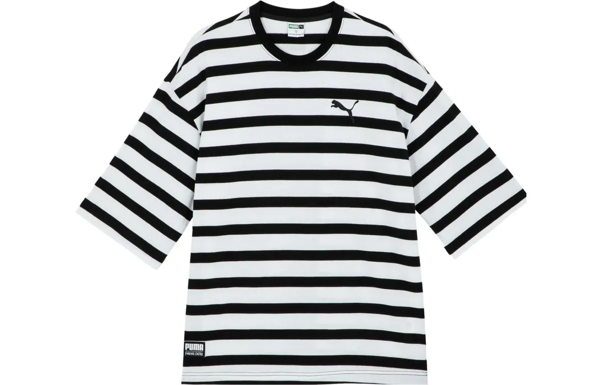 PUMA Drop Shoulder Sleeve T-Shirt Unisex White