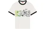 KENZO ALOHA FLOWER TATTOO T Shirts Unisex White Crew Neck Moderate Straight Fit
