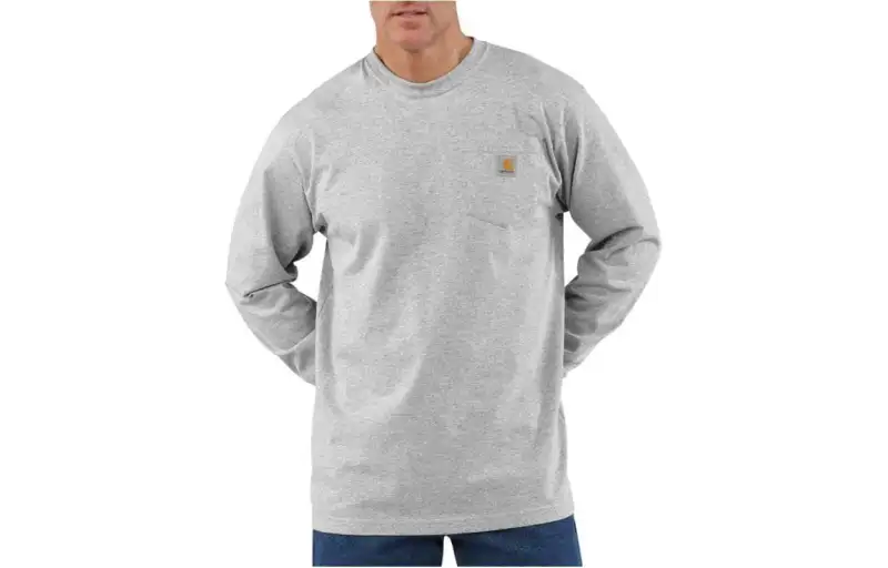 Carhartt K126 HEAVYWEIGHT LONG SLEEVE POCKET T SHIRT T Shirt LOOSE FIT Men's
