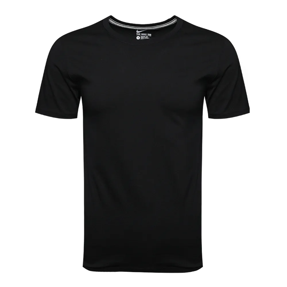 Nike T-Shirts Men's Black Crew Neck Moderate Straight Fit