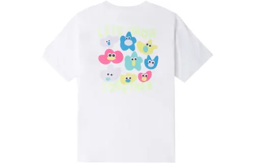 Converse T Shirts Men's White Crew Neck Moderate Straight Fit