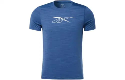 Reebok T Shirts Men's Blue Crew Neck Moderate Straight Fit