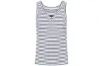 PRADA Triangle-logo Striped Tank Top