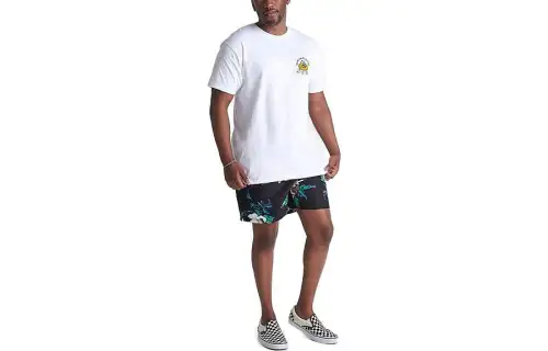 Vans T Shirts Men's White Crew Neck Moderate Straight Fit