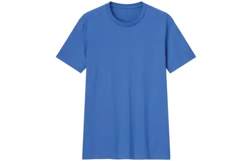 UNIQLO T Shirts Unisex Royal Blue Crew Neck Moderate Straight Fit