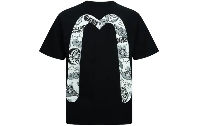 EVISU T Shirts Men's Crew Neck Moderate Straight Fit