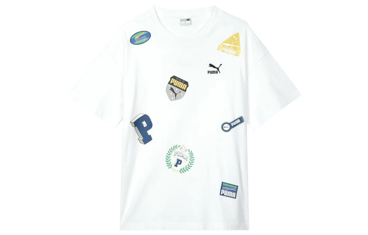 PUMA T Shirt Unisex White, American Vintage