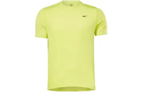 Reebok T Shirts Men's Green Crew Neck Moderate Straight Fit