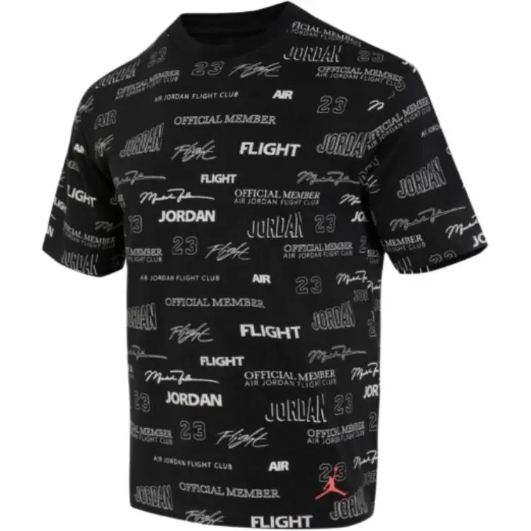 Jordan Flight MVP T-Shirts Men's Dark Gray Crew Neck Moderate Straight Fit
