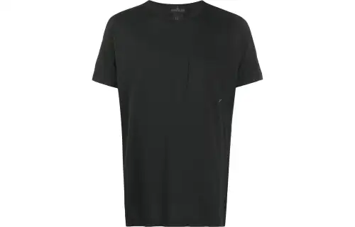 STONE ISLAND T Shirts Men's Black Crew Neck Moderate Straight Fit
