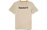 Timberland T Shirts Men's Khaki Crew Neck Moderate Straight Fit