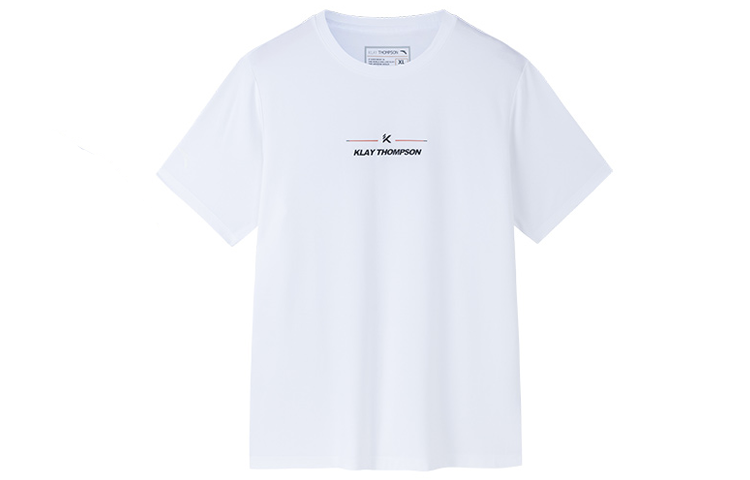 ANTA T Shirts Men's White Crew Neck Moderate Straight Fit