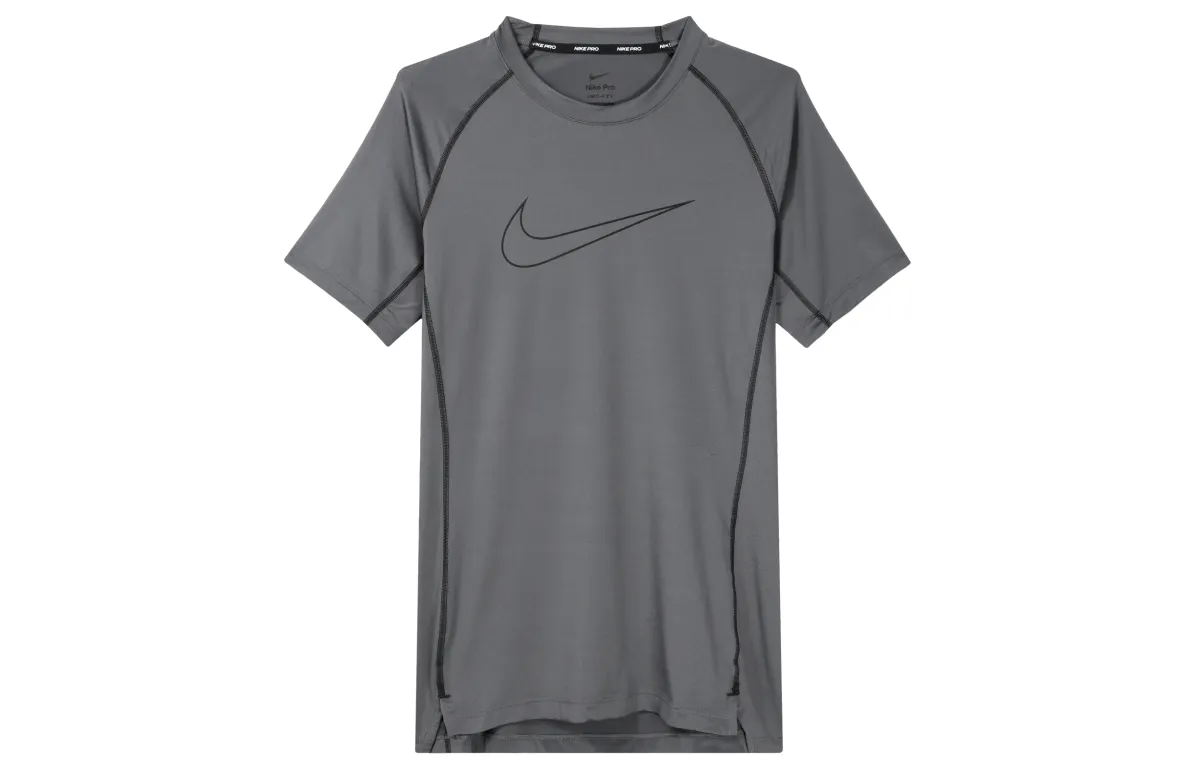 Nike T-Shirts Men's Slate Gray Crew Neck Moderate