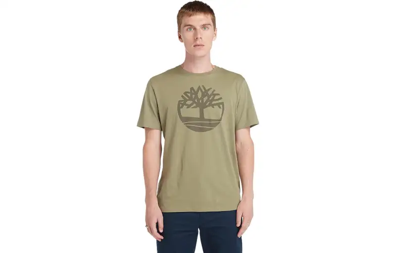 Timberland RIVER TREE T Shirt Men's Green