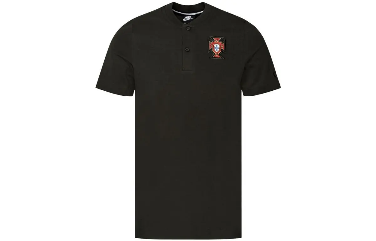 Nike T-Shirts Men's Black Polo Collar Moderate Straight Fit
