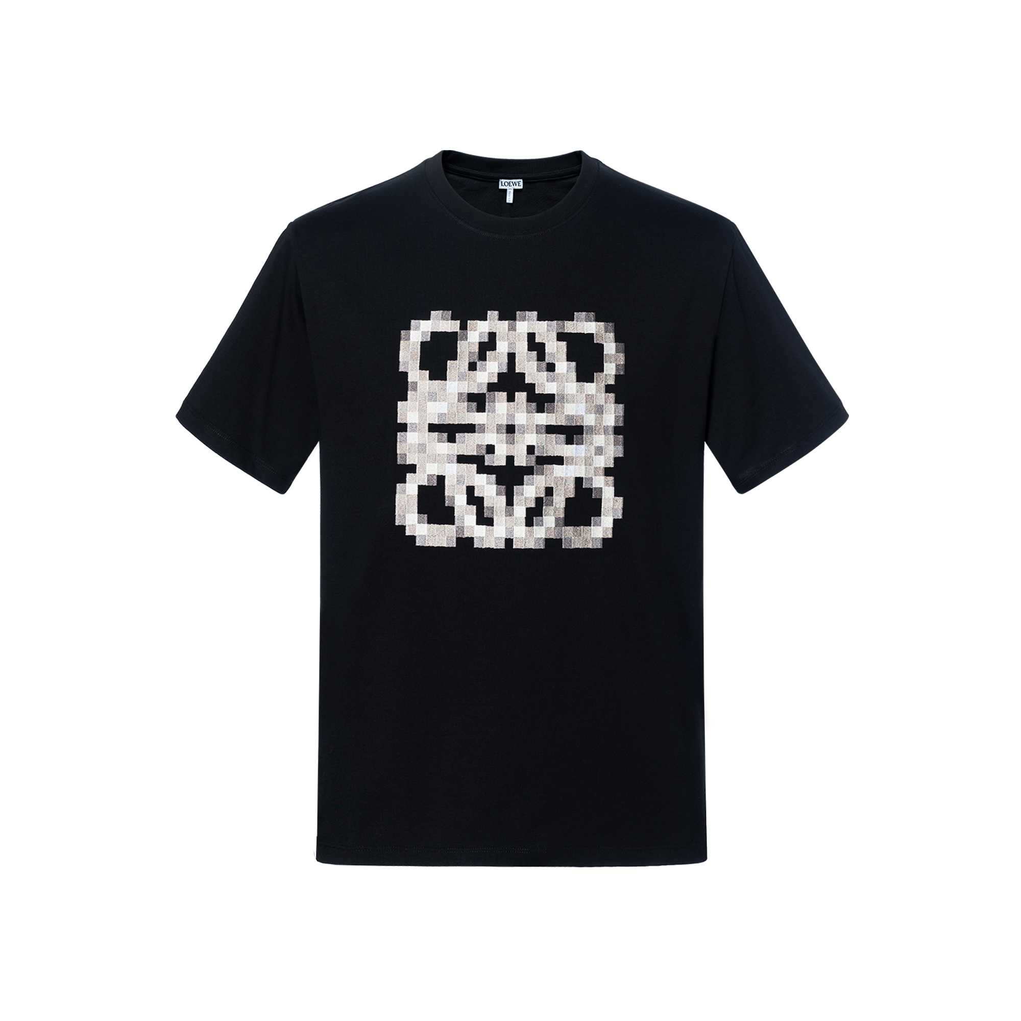 Мужская футболка LOEWE Pixelated Logo (черная)