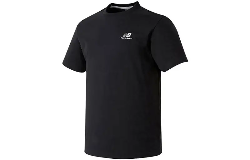 New Balance T Shirts Men's Black Crew Neck Moderate Other