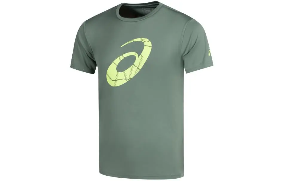 ASICS GPX T-Shirts Men's Green Crew Neck Moderate