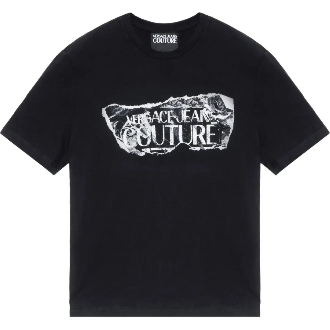 VERSACE JEANS COUTURE Logo print Cotton T shirt