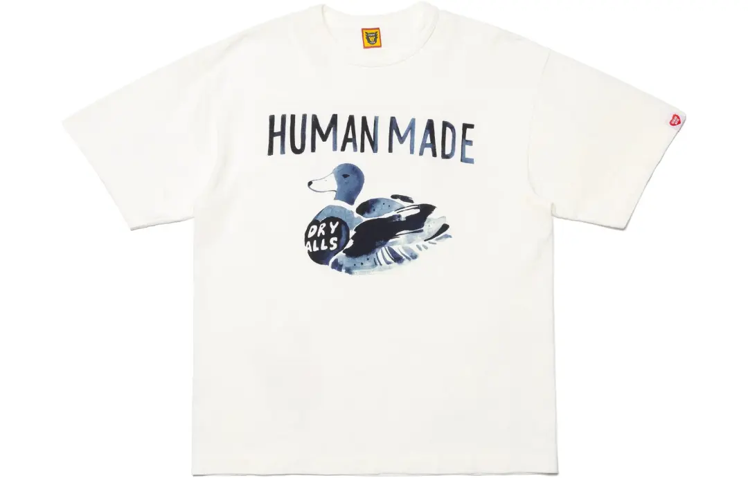 HUMAN MADE HUMAN MADE SS23 T Shirts Unisex White Crew Neck Moderate Straight Fit