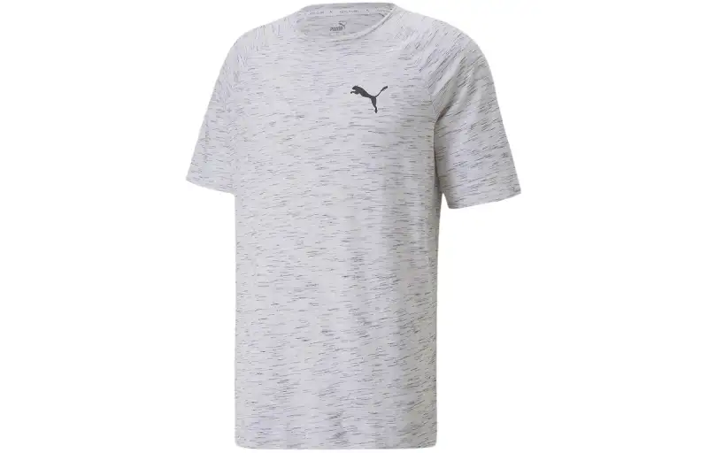 PUMA BMW M Motorsport T Shirts Men's White Crew Neck Moderate Straight Fit