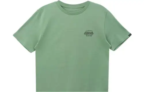 Vans T Shirts Men's Green Crew Neck Moderate Straight Fit