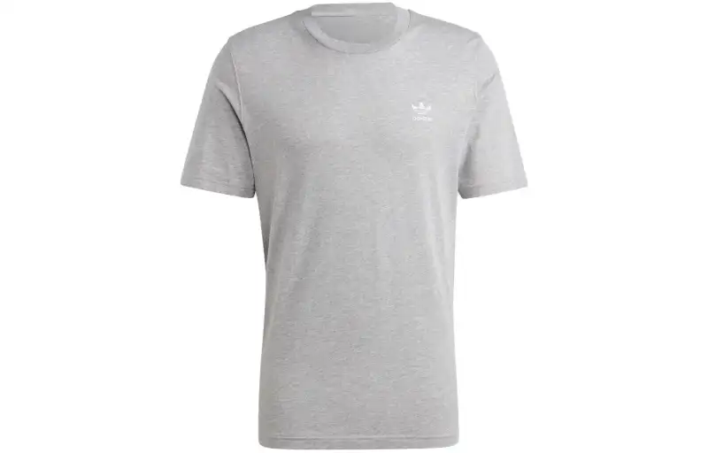 Adidas Originals T Shirts Men's Gray Crew Neck Moderate Straight Fit