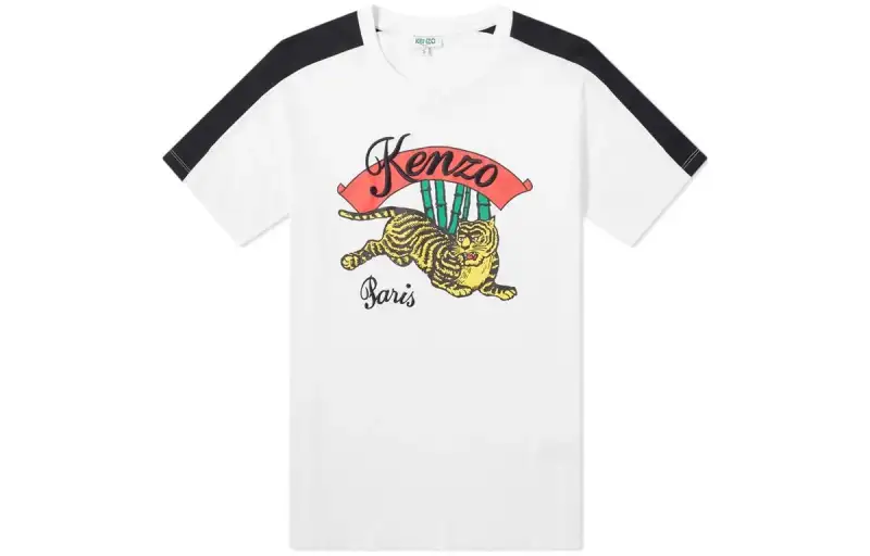 KENZO T Shirts Men's White Crew Neck Moderate