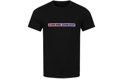 ASICS T Shirts Men's Black Crew Neck Moderate Other