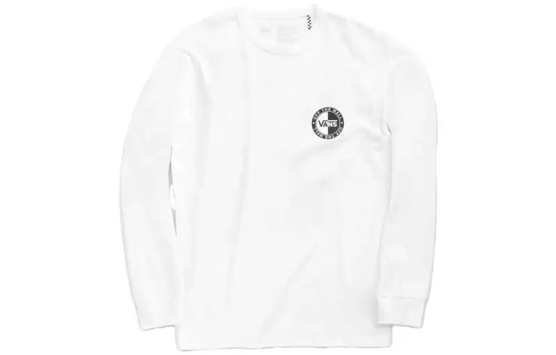 Vans T Shirts Unisex White Crew Neck Moderate Straight Fit