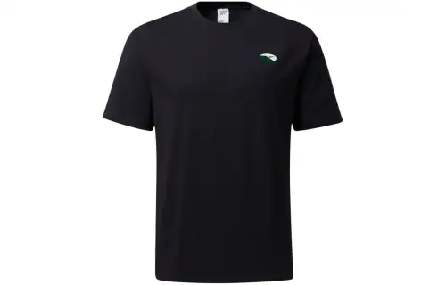 Reebok T Shirts Unisex Black Crew Neck Moderate Straight Fit