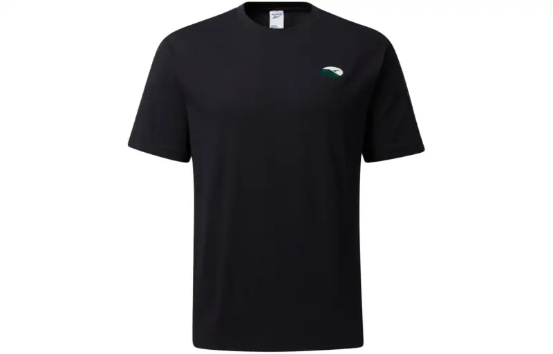 Reebok T Shirts Unisex Black Crew Neck Moderate Straight Fit