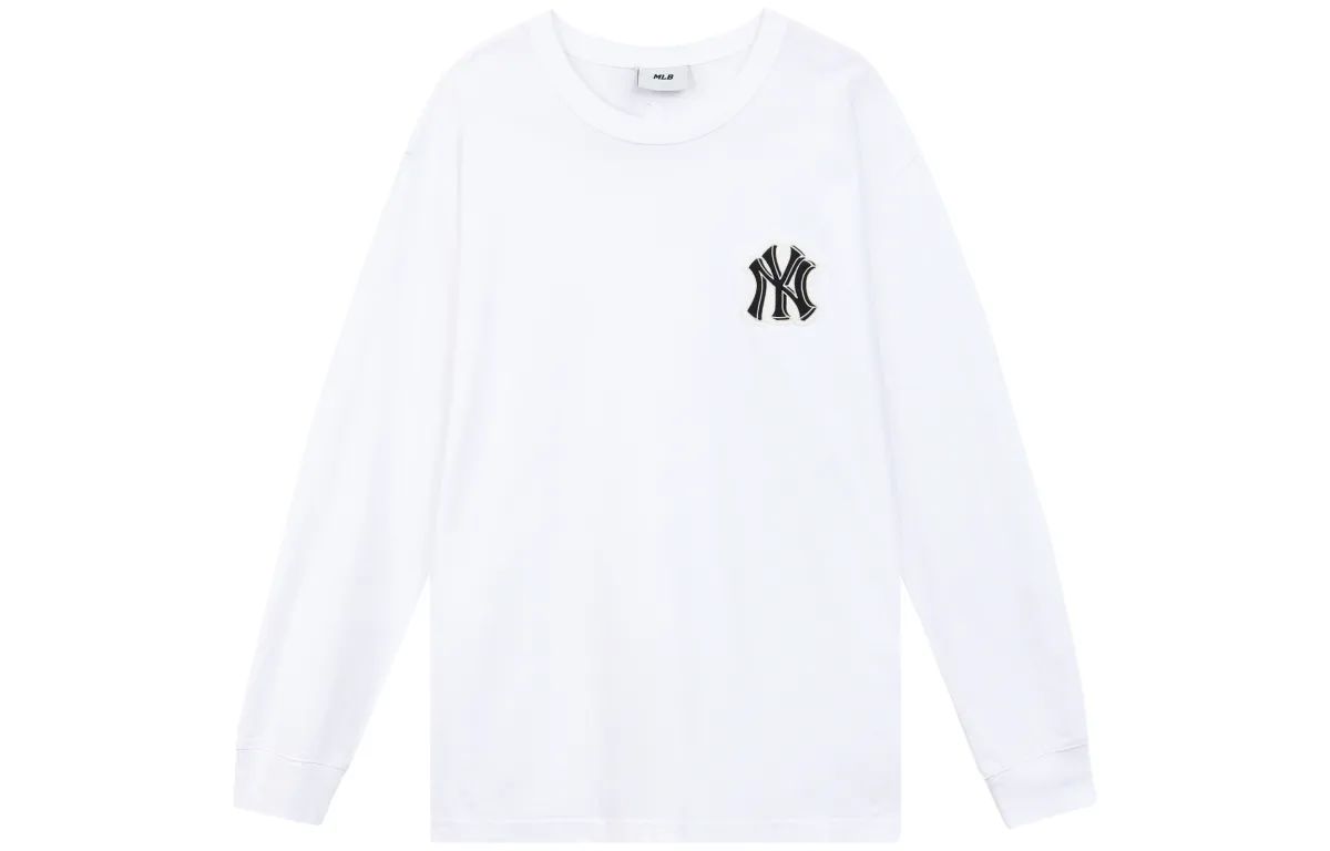 MLB New York Yankees T-Shirts Unisex White Crew Neck Moderate Straight Fit