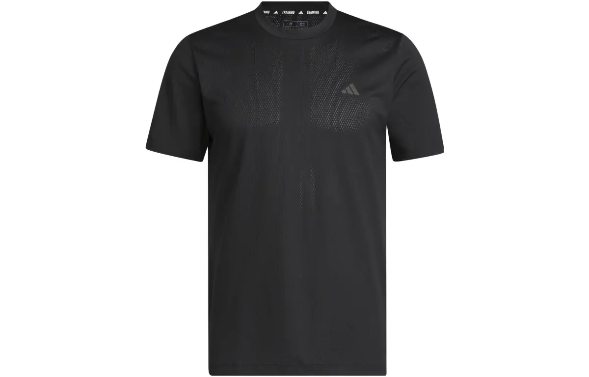 Adidas HIIT T-Shirts Men's Black Crew Neck Moderate Straight Fit
