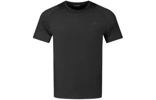 ASICS T Shirts Men's Black Crew Neck Moderate