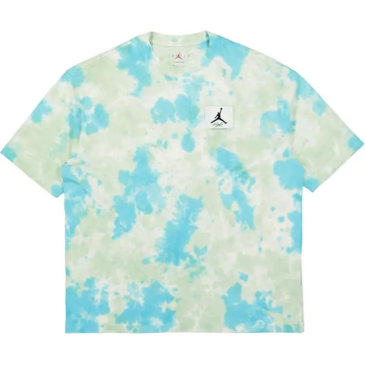Jordan T-Shirts Men's Teal Crew Neck Moderate Straight Fit