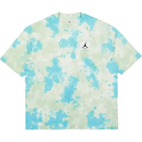 Jordan T Shirts Men's Teal Crew Neck Moderate Straight Fit