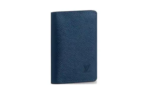LOUIS VUITTON Epi Leather Card Holder, Wallet Men's Blue