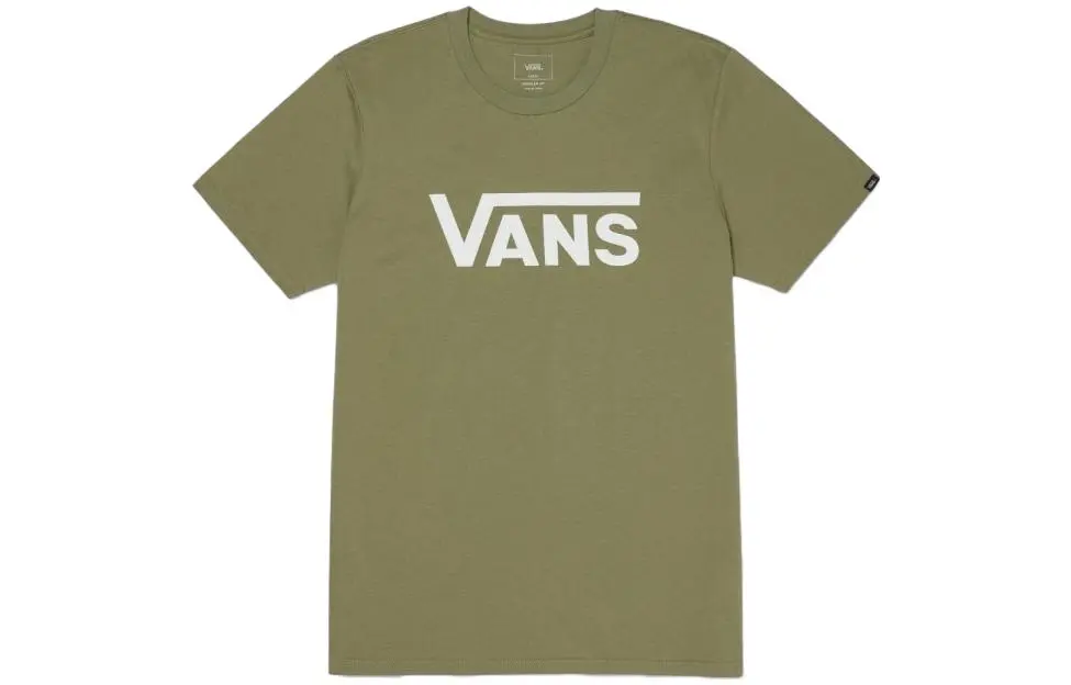 Vans T-Shirts Unisex Green Crew Neck Moderate Straight Fit