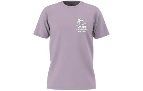 Vans T Shirts Men's Purple Crew Neck Moderate Straight Fit